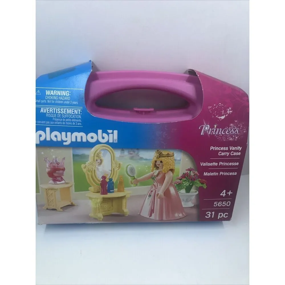 Playmobil Princess Vanity Carry Case pink set 5650 new sealed